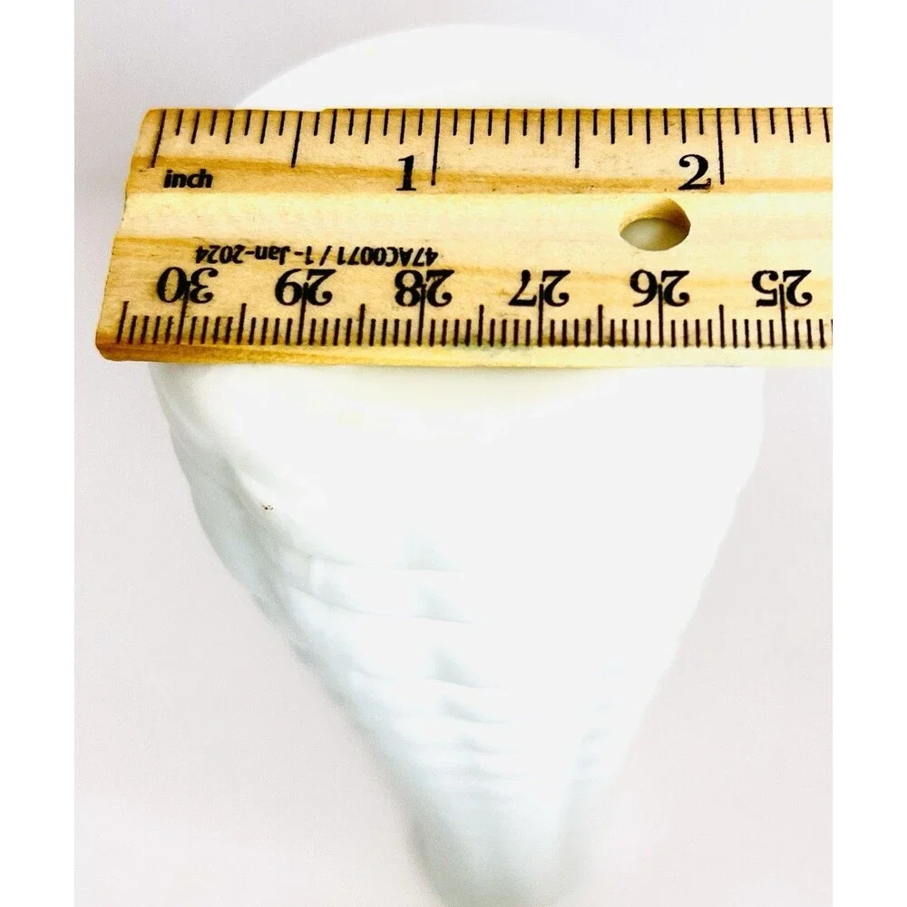 EO Brody M-111 Milk Glass Vase Ribbed Beehive White Bud Vase Vintage USA 8.75”